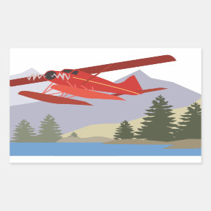 Sticker Rectangulaire Avion de l'Alaska