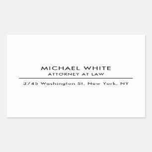 Sticker Rectangulaire Avocat de droit minimaliste professionnel