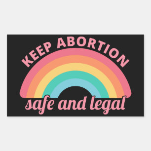 Sticker Rectangulaire Avortement Pro - Garder L'Avortement Sûr Et Légal 