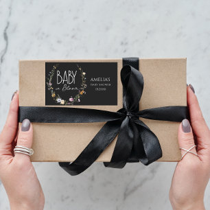 Sticker Rectangulaire Baby In Bloom Chic Black Modern