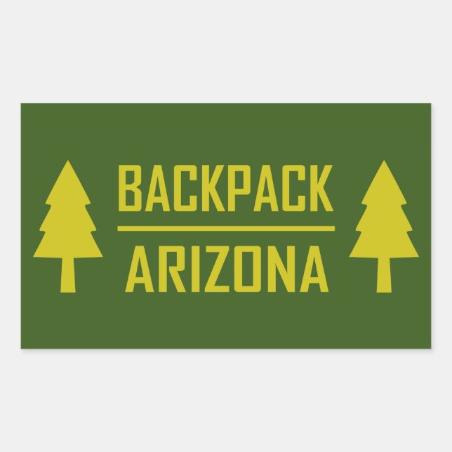Sticker Rectangulaire Backpack Arizona (Devant)