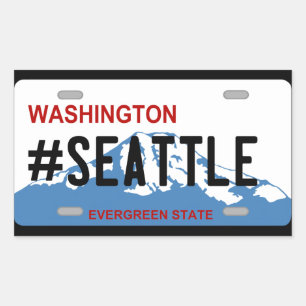 Sticker Rectangulaire Baguette de licence Washington Seattle