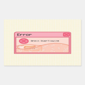 Sticker Rectangulaire Baguette rose pastel esthétique mignonne (message