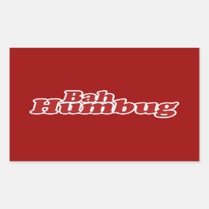 Sticker Rectangulaire Bah Humbug Christmas Scrooge