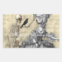 Sticker Rectangulaire Bal Masquerade Halloween