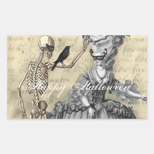 Sticker Rectangulaire Bal Masquerade Halloween