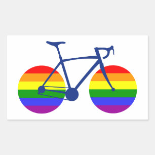 Sticker Rectangulaire Balade En Vélo Pride