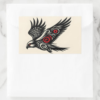 Sticker Rectangulaire Balbuzard Plongeur Tribal