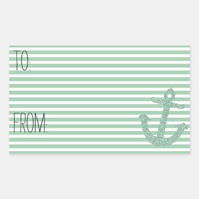 Sticker Rectangulaire Balise cadeau pour Parties scintillant Faux (Devant)