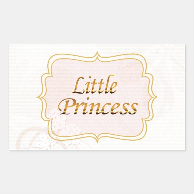 Sticker Rectangulaire Balise Nom de la petite princesse (Devant)