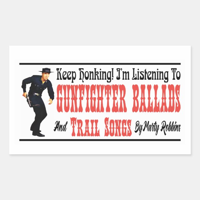 Sticker Rectangulaire Ballades et chansons de chasse (Devant)
