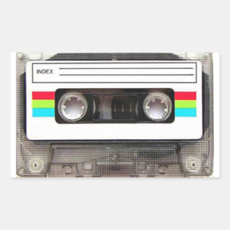 Sticker Rectangulaire Bande de cassette des années 80