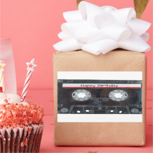 Sticker Rectangulaire Bande De Cassette Pour Anniversaire