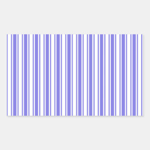Sticker Rectangulaire Bandes de bonbons bleu et blanc