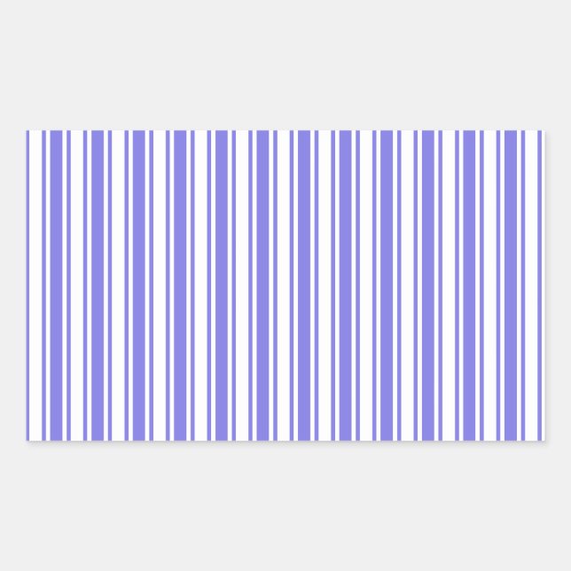 Sticker Rectangulaire Bandes de bonbons bleu et blanc (Devant)