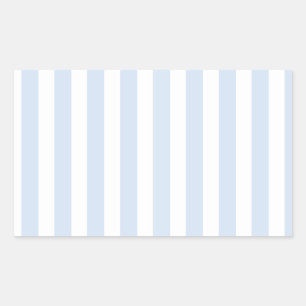 Sticker Rectangulaire Bandes de bonbons bleu pâle et blanc