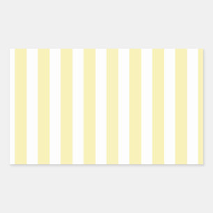 Sticker Rectangulaire Bandes de bonbons jaunes et blancs