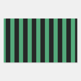 Sticker Rectangulaire Bandes de bonbons vert et noir