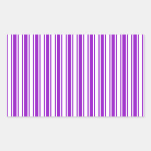 Sticker Rectangulaire Bandes royales de bonbons violets et blancs