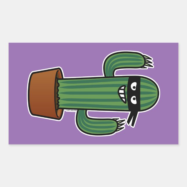 Sticker Rectangulaire Bandido ninja masqué bandit sournois (Devant)