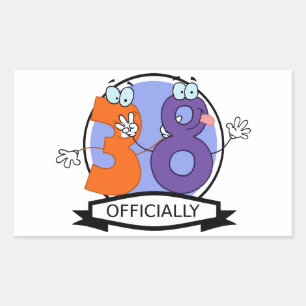Sticker Rectangulaire Bannière d'anniversaire officielle 38
