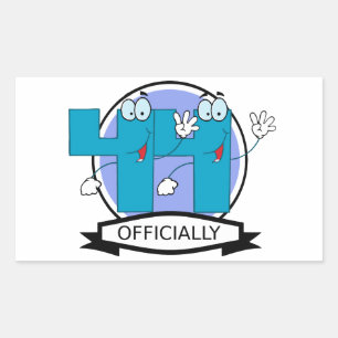 Sticker Rectangulaire Bannière d'anniversaire officielle 44