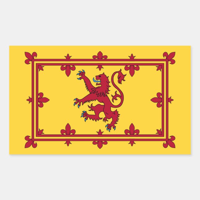 Sticker Rectangulaire Bannière royale écossaise, Écosse (Devant)