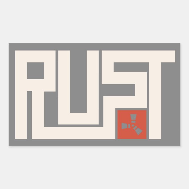 Sticker Rectangulaire Bannière RUST CRWaG (Devant)