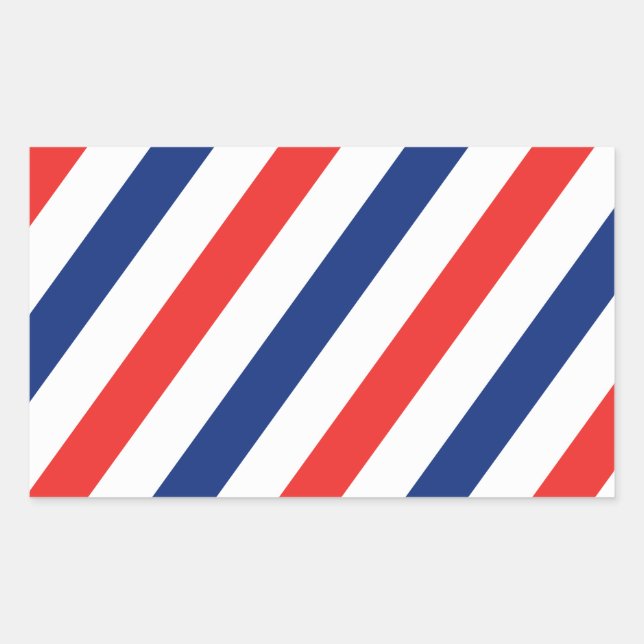 Sticker Rectangulaire Barber Stripes (Devant)