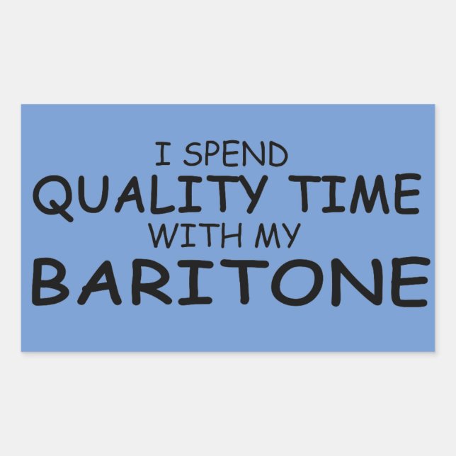 Sticker rectangulaire Baritone Time Quality (Devant)