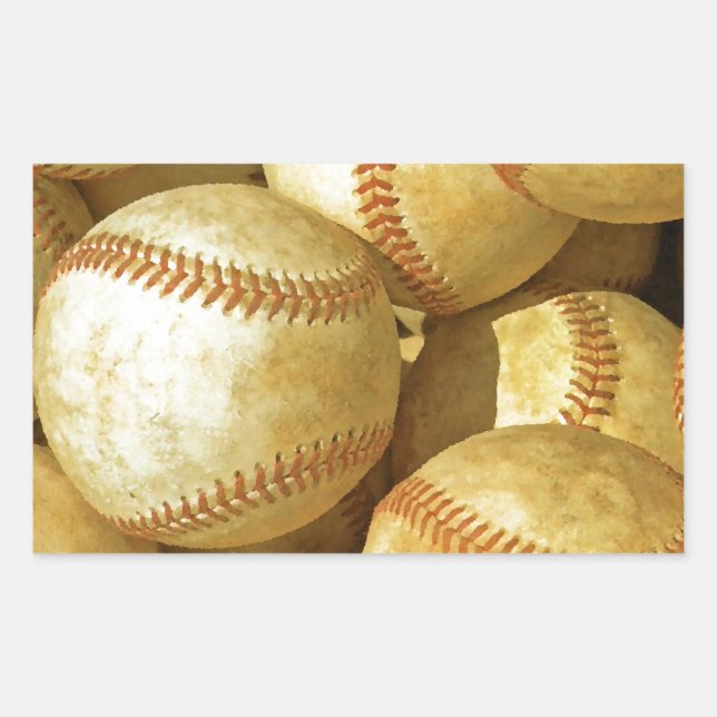 Sticker Rectangulaire Baseball (Devant)