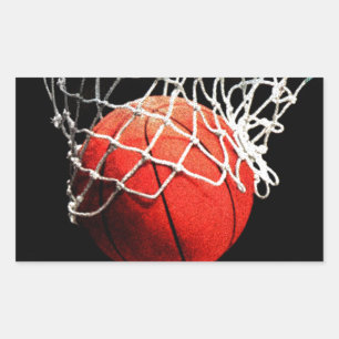 Sticker Rectangulaire Basket-ball