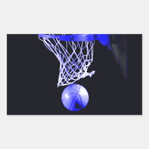 Sticker Rectangulaire Basket bleu