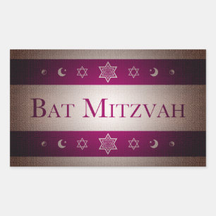 Sticker Rectangulaire Bat mitzvah