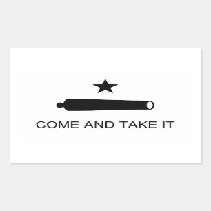 Sticker Rectangulaire Bataille de Gonzales au Texas