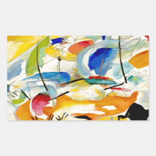 Sticker Rectangulaire Bataille maritime de Kandinsky 1913