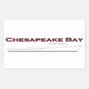 Sticker Rectangulaire Bateau Deadrise De La Baie De Chesapeake
