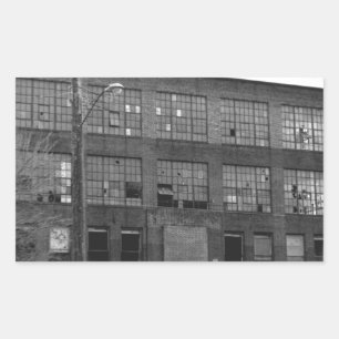 Sticker Rectangulaire Bâtiment industriel abandonné