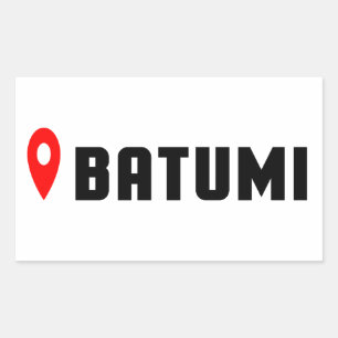 Sticker Rectangulaire Batumi Géorgie, Batumi destination, Batumi carte p