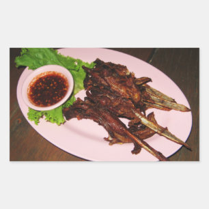 Sticker Rectangulaire BBQ Duck Beaks ... Restauration asiatique thaïe