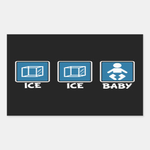 Sticker Rectangulaire Bébé de glace de glace