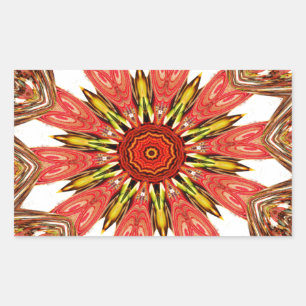 Sticker Rectangulaire Belle belle asiatique traditionnelle motif
