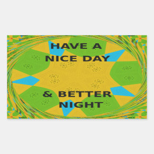 Sticker Rectangulaire Belle extraordinaire mignonne Abstraite Avoir une 