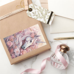 Sticker Rectangulaire Belle licorne