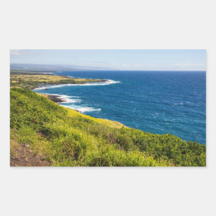 Sticker Rectangulaire belvédère d'haleokane au-dessus de la baie d'honua