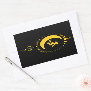 Sticker Rectangulaire Bénédiction de Mabon, sorcière, lune, blé