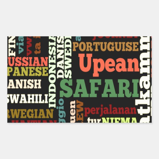 Sticker Rectangulaire Bénédiction de voyage internationale (Devant)