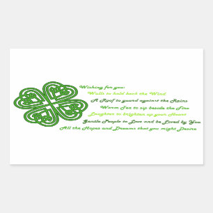 Sticker Rectangulaire Bénédiction irlandaise