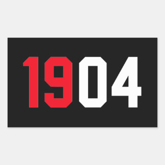 Sticker Rectangulaire Benfica Blanc rouge 1904