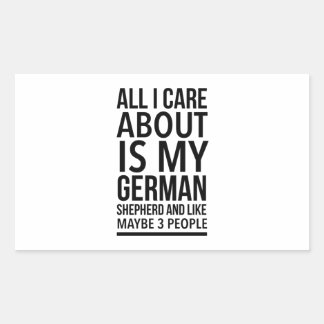 Sticker Rectangulaire Berger allemand drôle